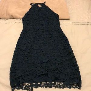 Beautiful navy blue lace dress